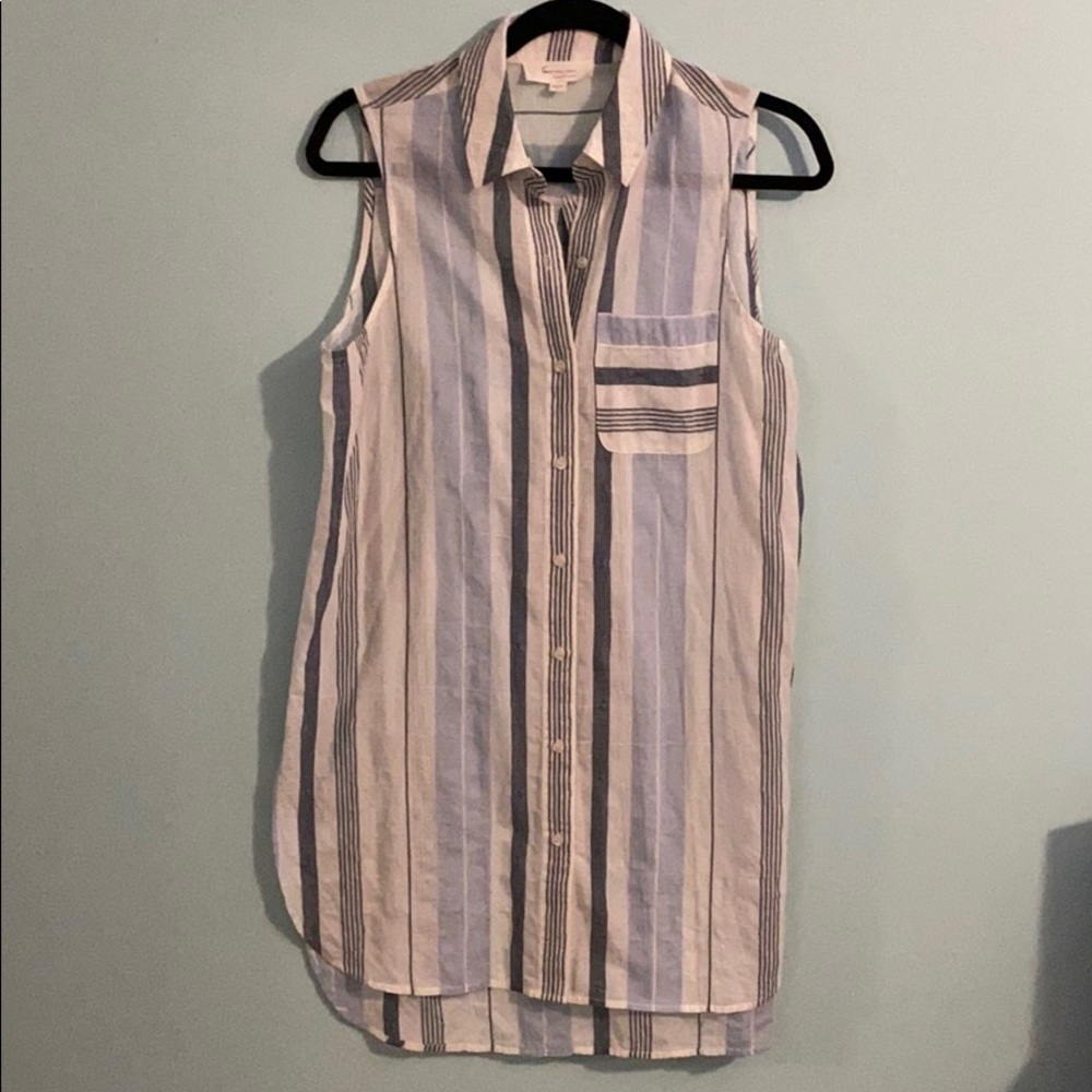 NWT Vince Camuto Blue Striped Shirt